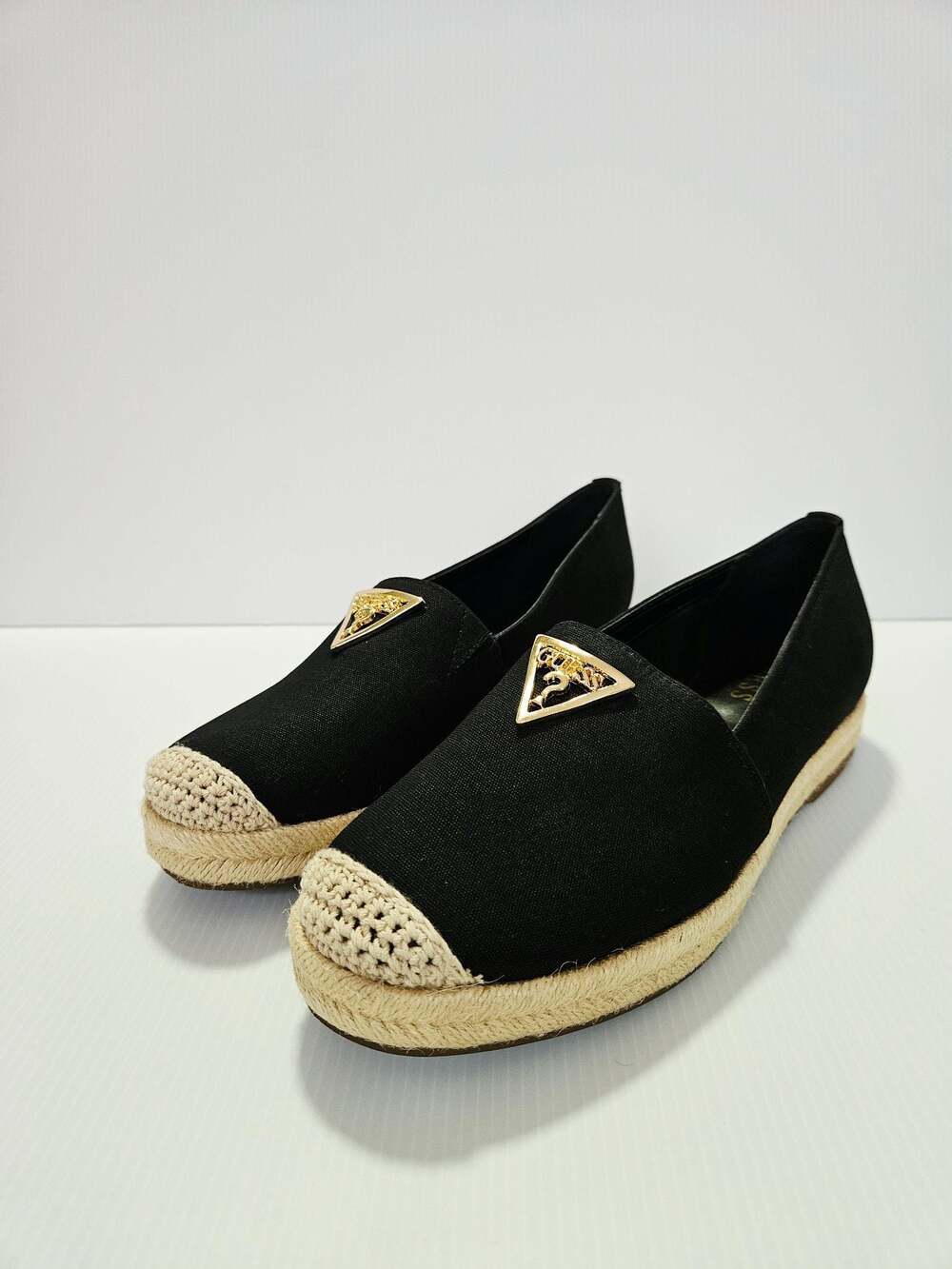 Guess Espadrille Flats Women's Shoes Black Textile Upper Size 8M